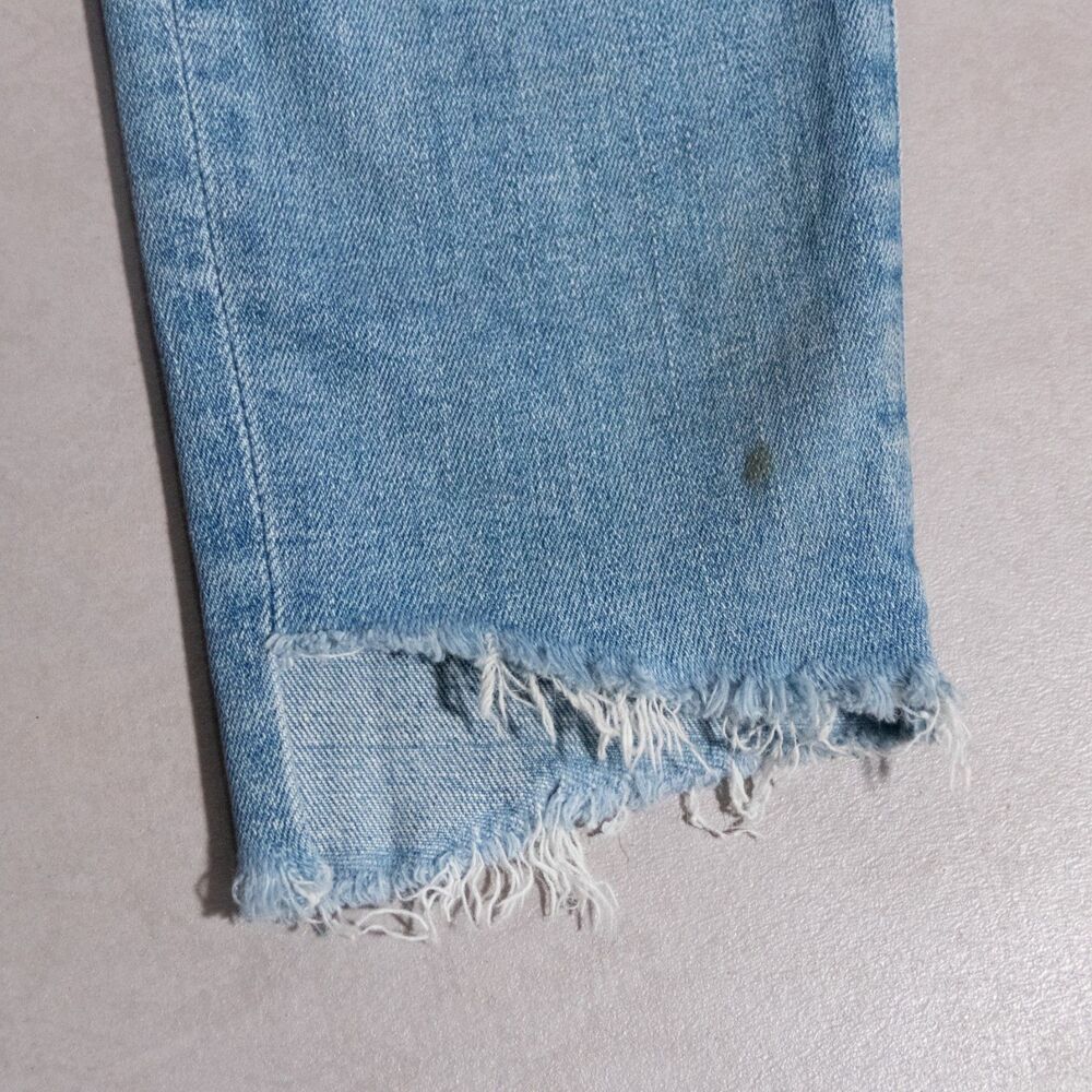 Mother The Stunner Zip Ankle Step Fray Camp Expert Blue Jeans Women's 26x26 - Picture 2 of 10